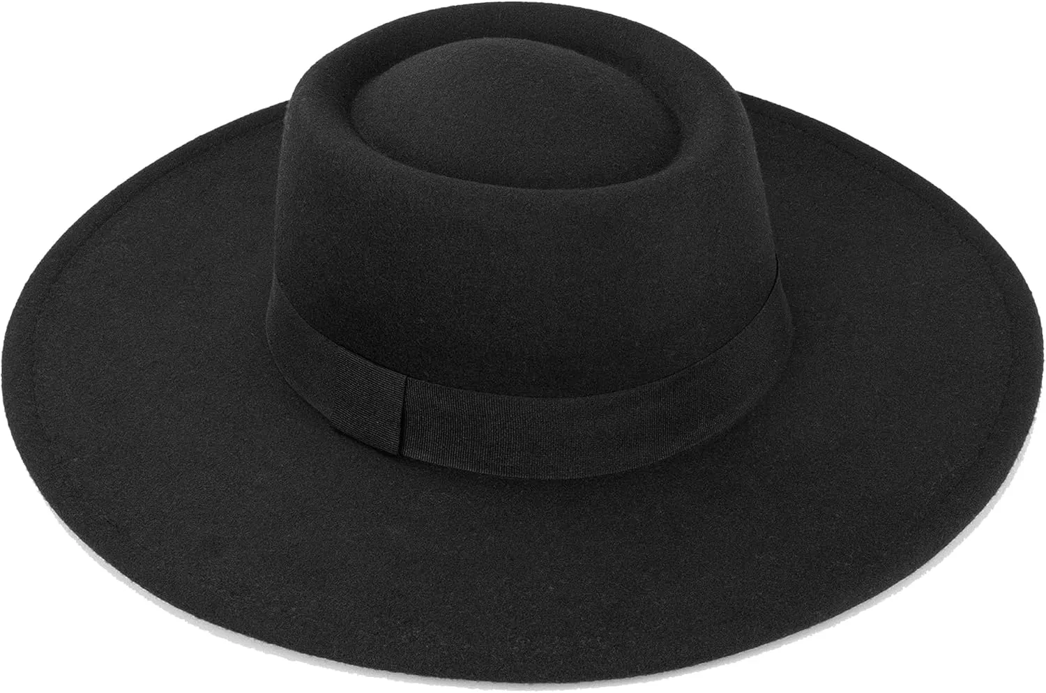 Women Fashion Felt Church Hats Classic British Style 9.5CM Wide Brim Top Fedora Hat Wedding Dress Up Jazz Cap