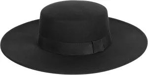 Women Fashion Felt Church Hats Classic British Style 9.5CM Wide Brim Top Fedora Hat Wedding Dress Up Jazz Cap