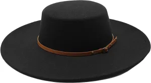 Women Fashion Felt Church Hats Classic British Style 9.5CM Wide Brim Top Fedora Hat Wedding Dress Up Jazz Cap