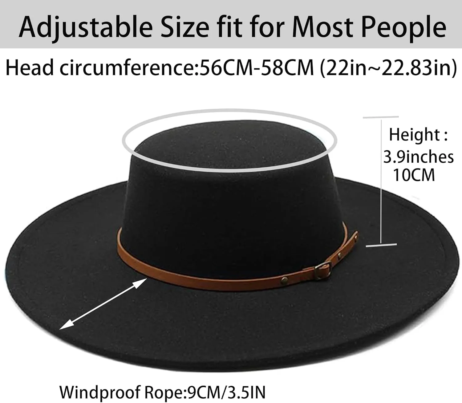 Women Fashion Felt Church Hats Classic British Style 9.5CM Wide Brim Top Fedora Hat Wedding Dress Up Jazz Cap