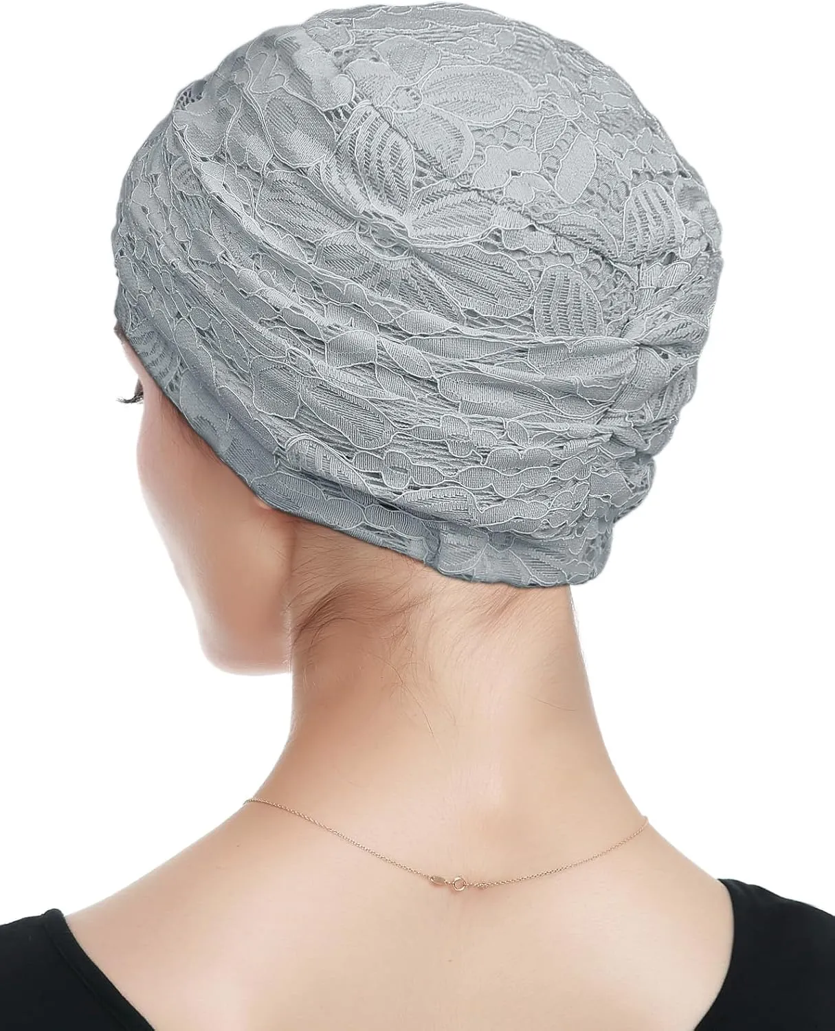 Womens Viscose Beanie Lace Turban Soft Sleep Cap Chemo Hats