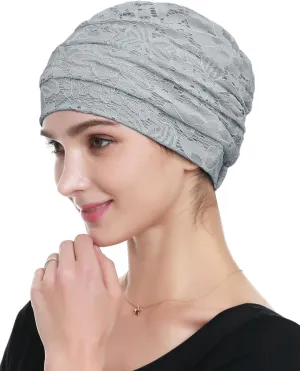 Womens Viscose Beanie Lace Turban Soft Sleep Cap Chemo Hats