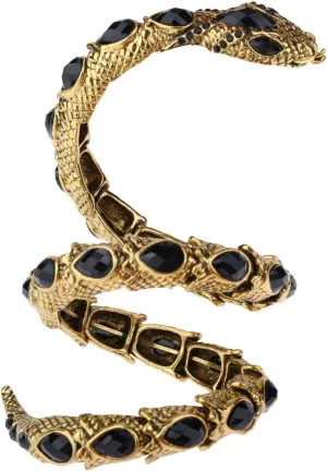 YACQ Women's Crystal Stretch Snake Bracelet Fit Wrist Size 6-1/2 to 8 Inch - Lead & Nickle Free - Halloween Costume Outfit Accessories Jewelry