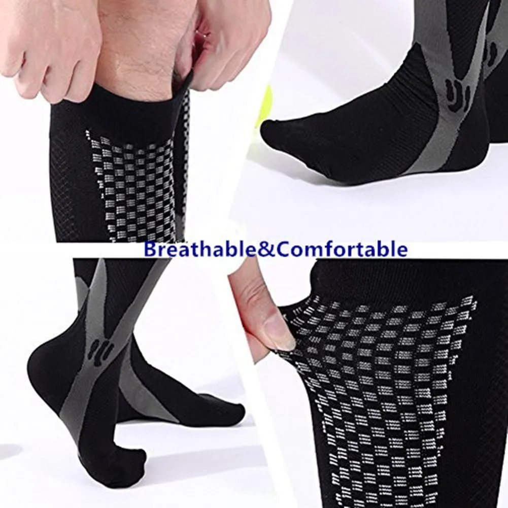 ZFiSt 3 Pair Sport Compression Socks Men Women, Compression Stocking Nurse Socks for Edema Travel